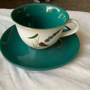 DENBY GREENWHEAT CUP AND SAUCER